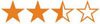 four orange stars, two and a half stars solid and one and a half outlined